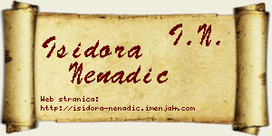 Isidora Nenadić vizit kartica